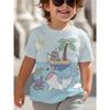 New Summer Girls Clothes Cartoon Cute Cat Graphic T Shirt Short Sleeve Tops for Girls 4 To 6 Years Casual Children's Clothing