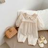 KAYOUDOU Sweet Baby Girl Floral Collar Romper