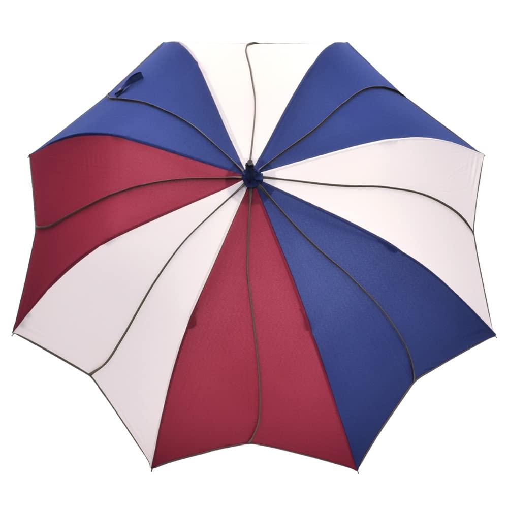 Großer Stern Blume Lang Schwer zu bekommen Paspel Regenschirm, Motiv, Regenschirm, tief, nass, (Marine 6)