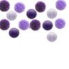 17 Pieces Purple Butterfly Flower Ball Lantern Bridal Favors Party Wedding Hanging Supplies Banner Decoration Purple Set