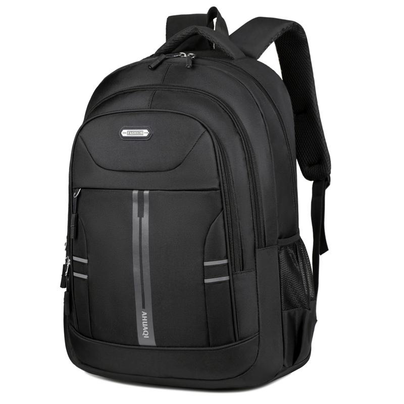 Unisex Large Capacity Backpack, Business Travel Laptop Bag, Multi-Compartment Design, Adjustable Straps, Ideal for Work Leisure
