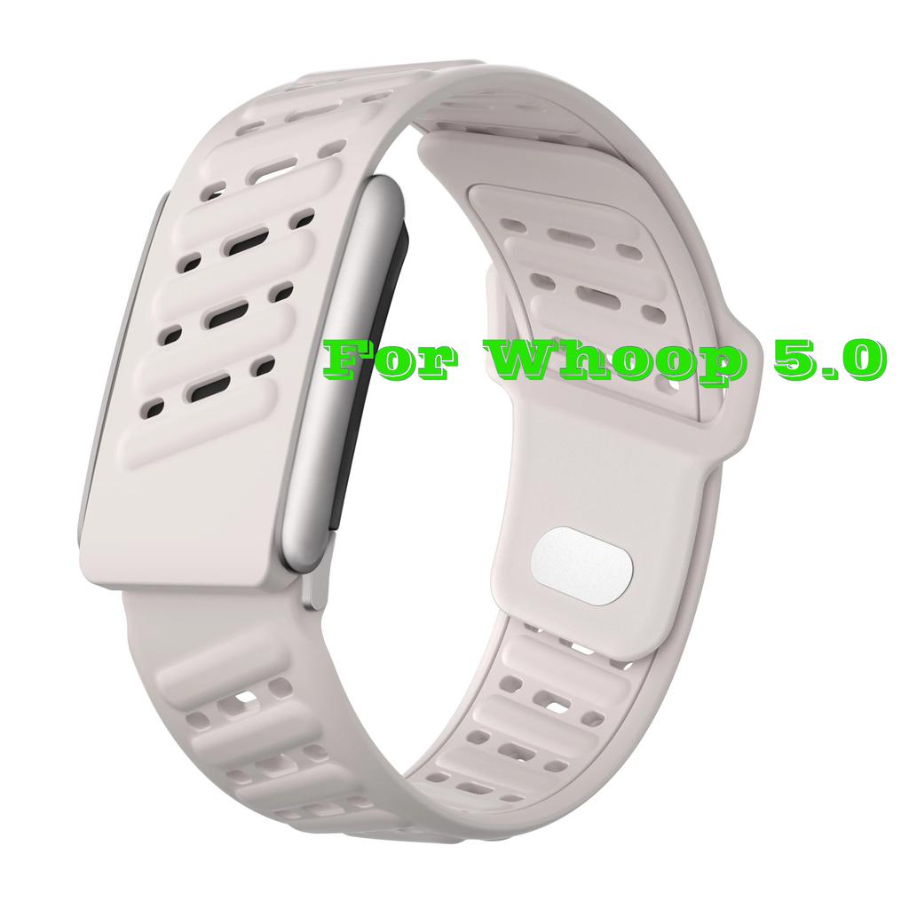 For WHOOP MG / WHOOP 5.0 Breathable Wrist Band Soft Slicone Sweatproof Adjustablle Rubber Band for Whoop 5.0 MG Wristband