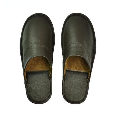 Fashion Slippers Men Big Sizes Genuine Cow Leather Home Male Indoor House  for Men's Slippers Women Man Slipper Luxury Soft  Flat Shoes