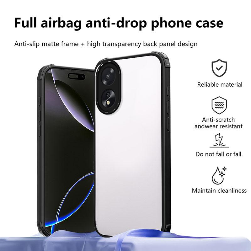 Shockproof Case For OPPO A38 Hard Back Cover For OPPO A18 A57 2022 Realme C53 C51 TPU + PC Bumper Protective Capa A 38 Coque