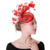 New Top Hat Linen Ladies Hat Feather Shape Bridal Top Hat Wedding Banquet Linen