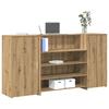 VidaXL Reception Desk Artisan Oak 200x50x103.5cm Engineered Wood, Reception Counter, Salon Reception, Counter 3324186