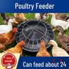 Farm Multi-Hole Feeding Trough for Chickens, Ducks, and Geese - 50cm/60cm Durable Food Basin