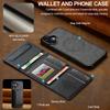 LC.IMEEKE L5 For iPhone 17 Magnetic Phone Case Leather Back Cover with Detachable Card Holder