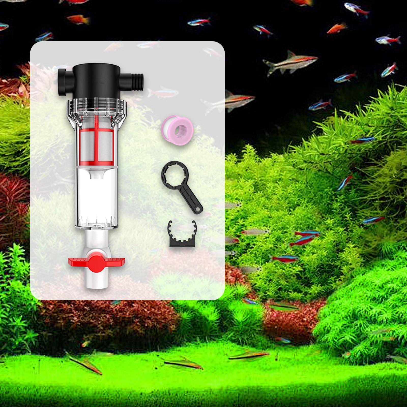 Aquarium Filter in Tank Filter Accessory Professional Silicone Sealing Ring Cleaner Efficient Sediment Water Filter 1/2in Thread