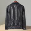 FAPAI Men's Nubuck Leather Stand Collar Jacket