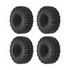 4 Pcs RC Tires Rubber Black Strong Cushioning Remote Control Car Tires with Anti Slip Nuts for Axial SCX24 1 24 RC Car