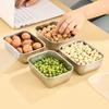 Stainless Steel Covered Fresh-keeping Box Thickened Square Refrigerator Storage Box Picnic Lunch Box Food Sealed Packaging Box