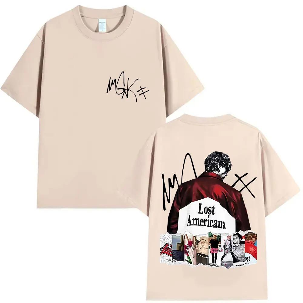 

Репер MGK Lost Americana Tour Альбом 2025 Мерч Футболки Чоловіки Жінки Хіп-Хоп Поп Музика Футболки висока якість Короткий рукав Повсякденні M