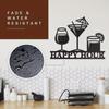 Stunning 1pc Happy Hour Metal Bar Sign! 14'' X 11''. Black Wall Decor for Home Bar. Room Decor. Perfect for Home Bar Decor.