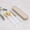 Cookcity Portable Gold Spoon and Fork Set (5 Colors)