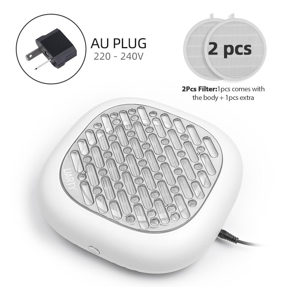 130W Super Suction Brushless Nail Dust Extractor Powerful Nail Dust Collector Nail Art Manicure Fan Vacuum Cleaner With 2 Filter