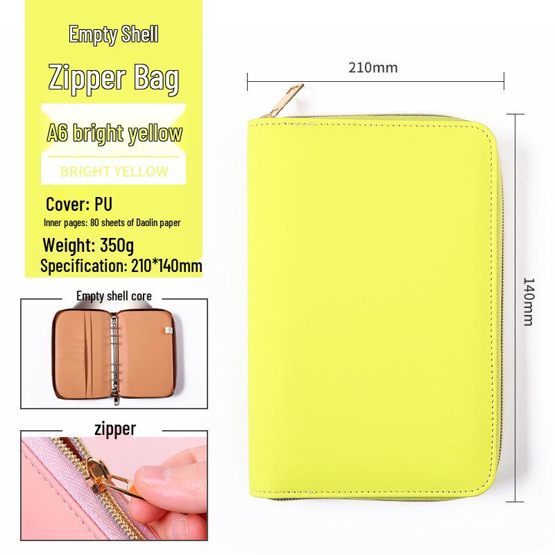 

Кожаный блокнот-планер А6 на молнии для бизнеса