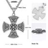 Pendentif Croix Runique Celtique en Acier Titane Européen et Américain Collier pour Homme