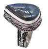 Labradorite Natural Gemstone Antique Silver Plated Ring US Size-7.25 R 611