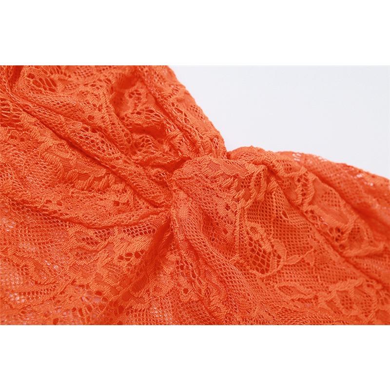 Vestidos de verano sexys con encaje transparente que adelgazan la cadera para mujer