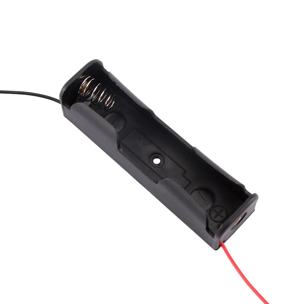 Plastic Battery Holder Storage Box Case For 18650 Rechargeable With Wire Lead