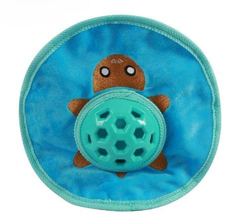 

New pet missed frisbee toy dog tpr retrieve cartoon soft frisbee teddy corgia синій