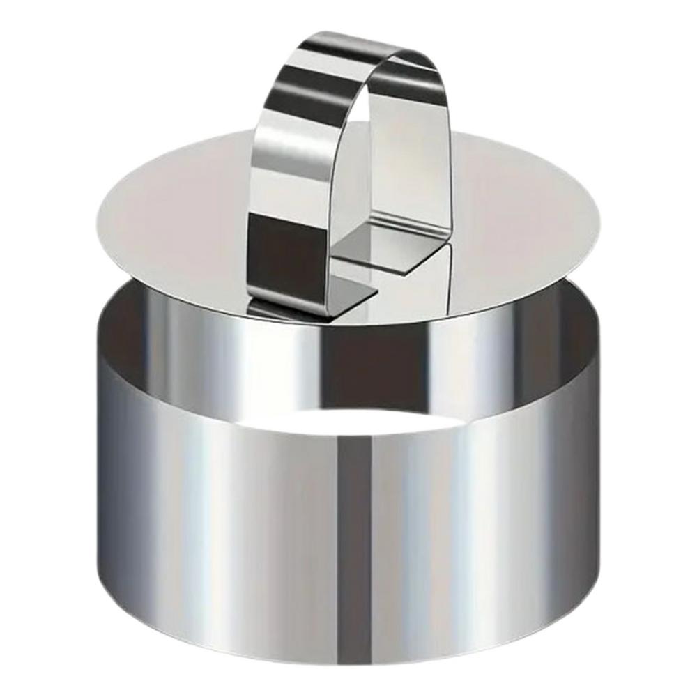 Stainless Steel Cake Mold round Mold Pressure Plate With Push Piece Rustproof Baking Cake Rings Onigiri Bento Sushi Baking Tool