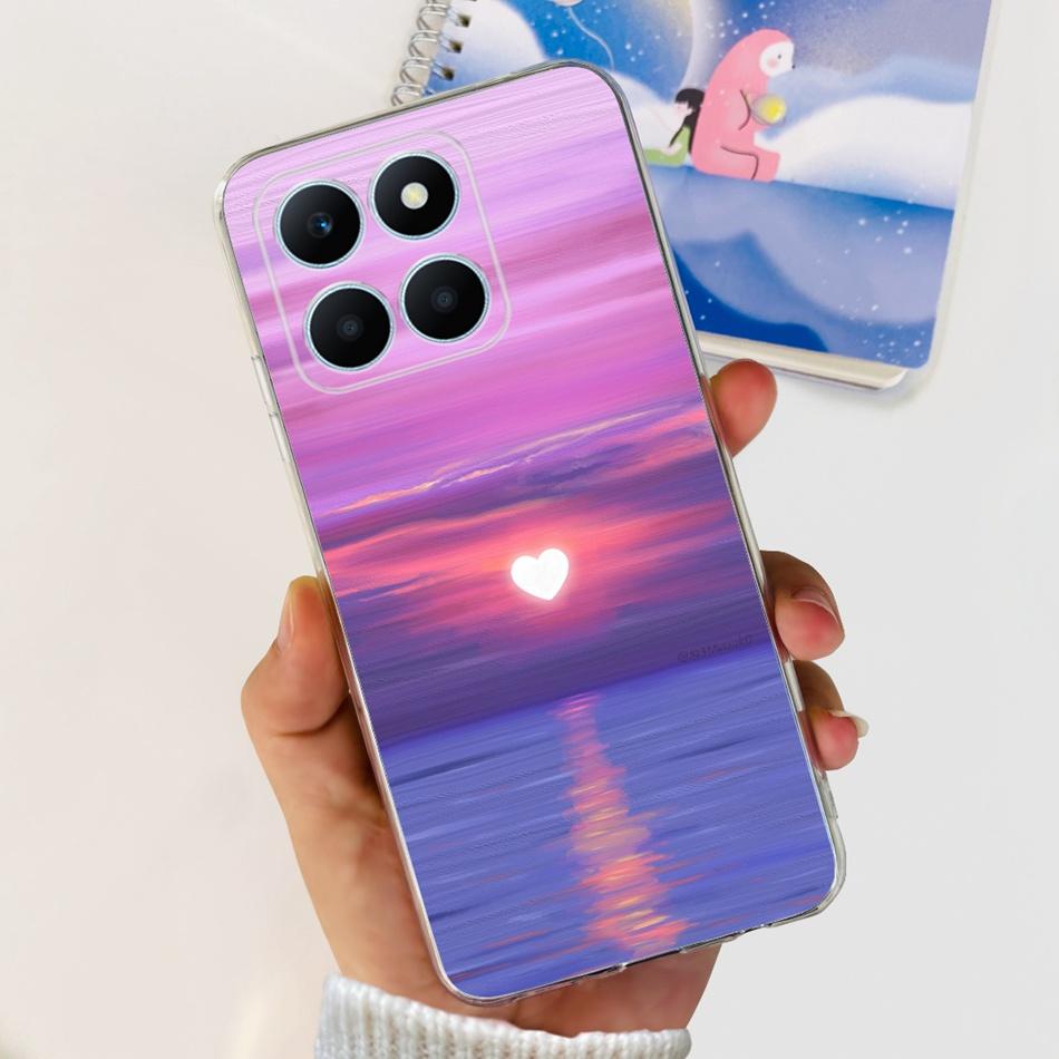 Pro Honor X6a Pouzdro na telefon HonorX6a X 6A 4G WDY-LX1 Roztomilý Motýl Květina Malované Měkký Silikon TPU Zadní Kryt Bumper