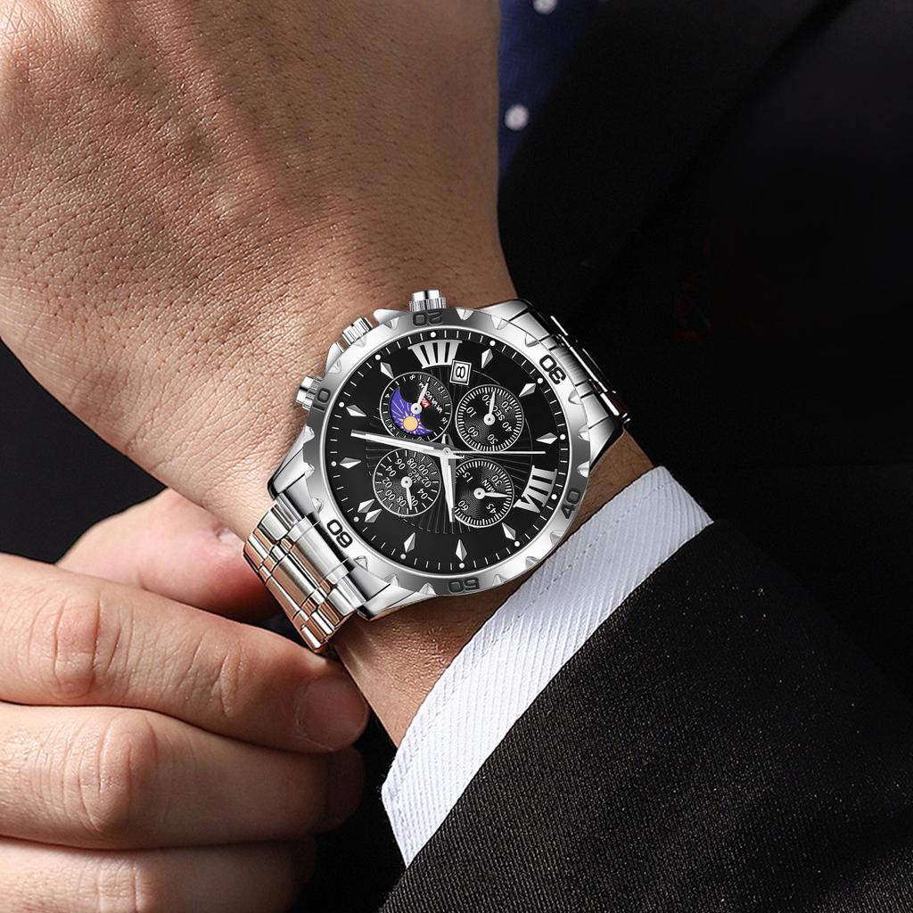 Men's Watch Waterproof Design with Calendar Business Trendy Men's Watch