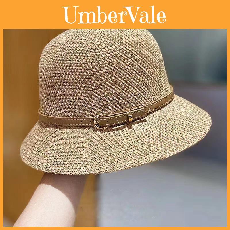 Summer Fedora Hat For Women With Breathable Polyester Knit Sun Protection Casual Beach Wear