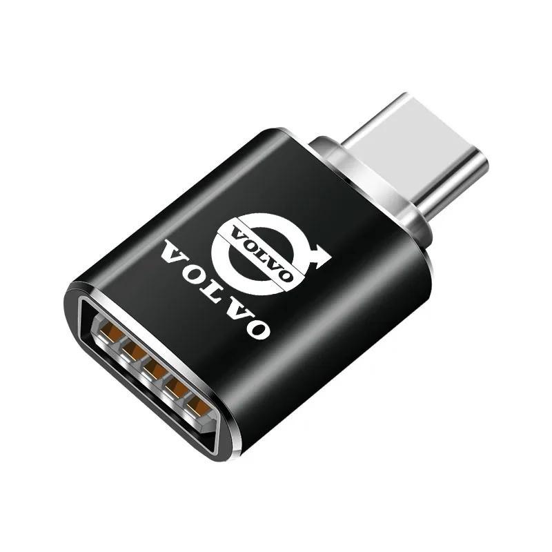 Adapter Kabel Ładowarki Samochodowej Konwerter Portu USB na Typ C Dla Volvo XC90 V90 V60 XC60 V40 S80 S60 S90 C40 XC40 V70 XC70 C30 C70