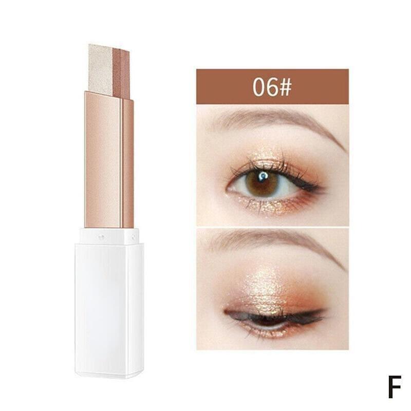 Double Color Glitter Eye Shadow Stick Matte Eyeshadow Makeup Waterproof Bicolor Shimmer Cosmetics Beauty Makeup Tool