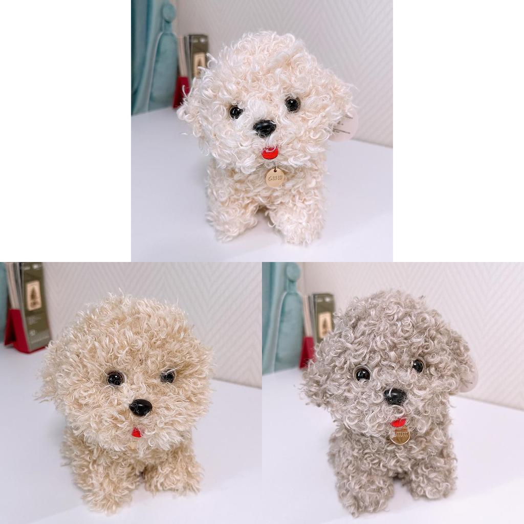 Plush Bichon Frise Dog Toy With Pp Cotton Filling For Kids And Collectors