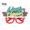 Christmas Party Costume Decorations Glasses Photo Booth Props, Felt Reindeer Santa Snowman Eyeglasses for Holiday Funny Elk Snowflakes Spectacles
