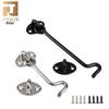 Jinnate Thickened Black Stainless Steel Wind Hook for Windows and Doors - Household Hardware Accessory