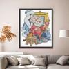 Figure Partial 14CT DIY Stamped Embroidery Needlepoint Starter Kits Cross Stitch Art and Crafts Kits for Adults Home Decor