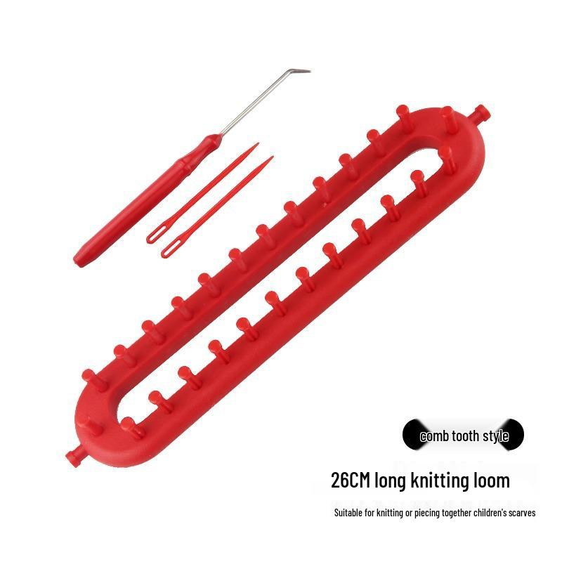 Set de instrumente de tricotat DIY: Mașină de tricotat cu dinți fini pentru eșarfe și pulovere.