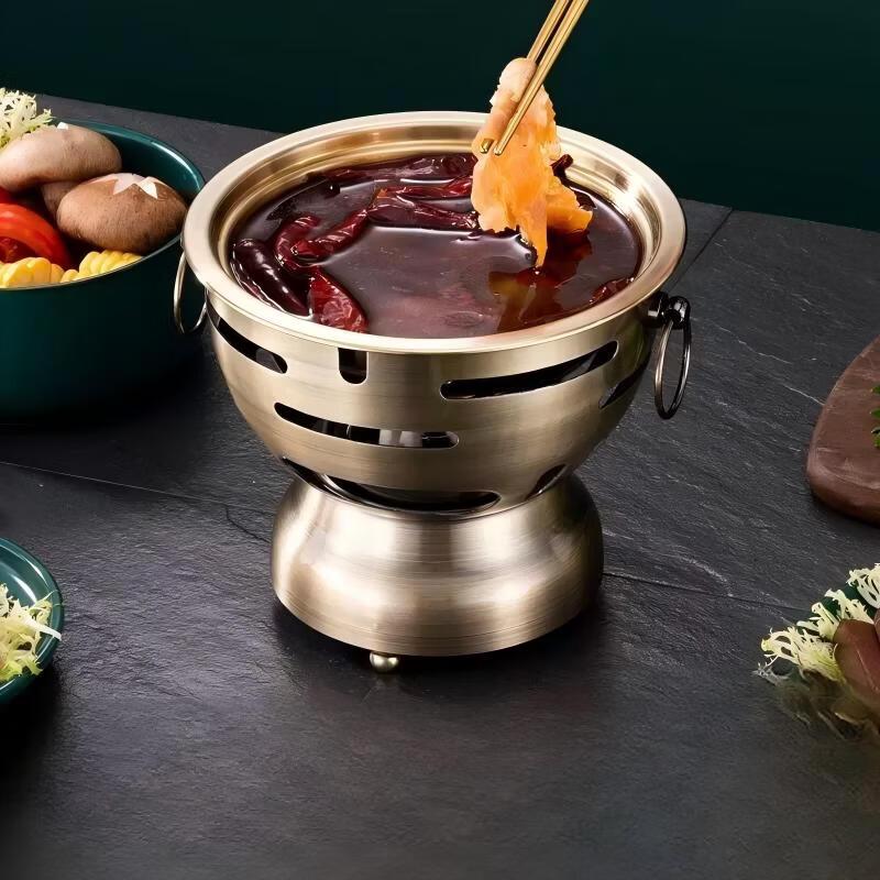 Personal Cast Iron Hot Pot with Alcohol Stove