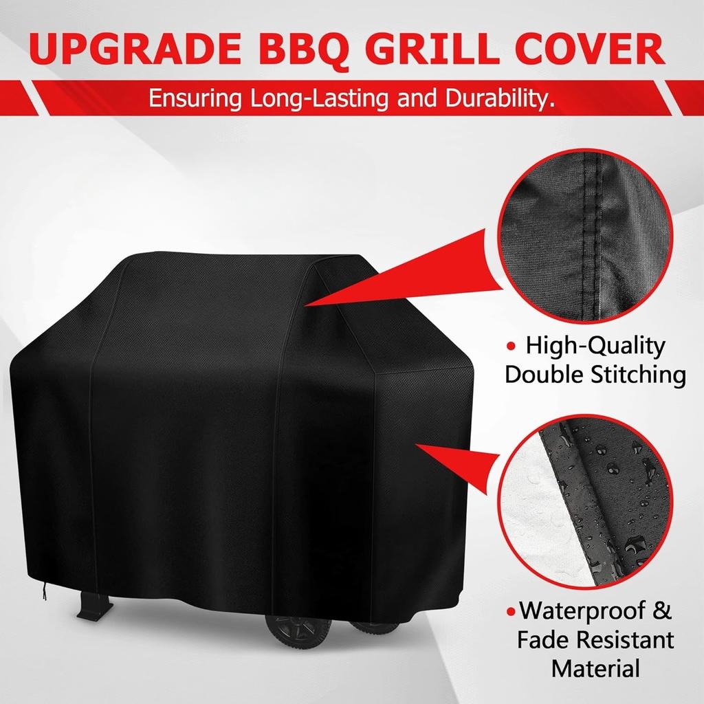 Capa para Churrasqueira Capa para Churrasqueira a Gás para Exterior Resistente a UV e Desbotamento Impermeável com Tiras Ajustáveis para Mais Churrasqueiras
