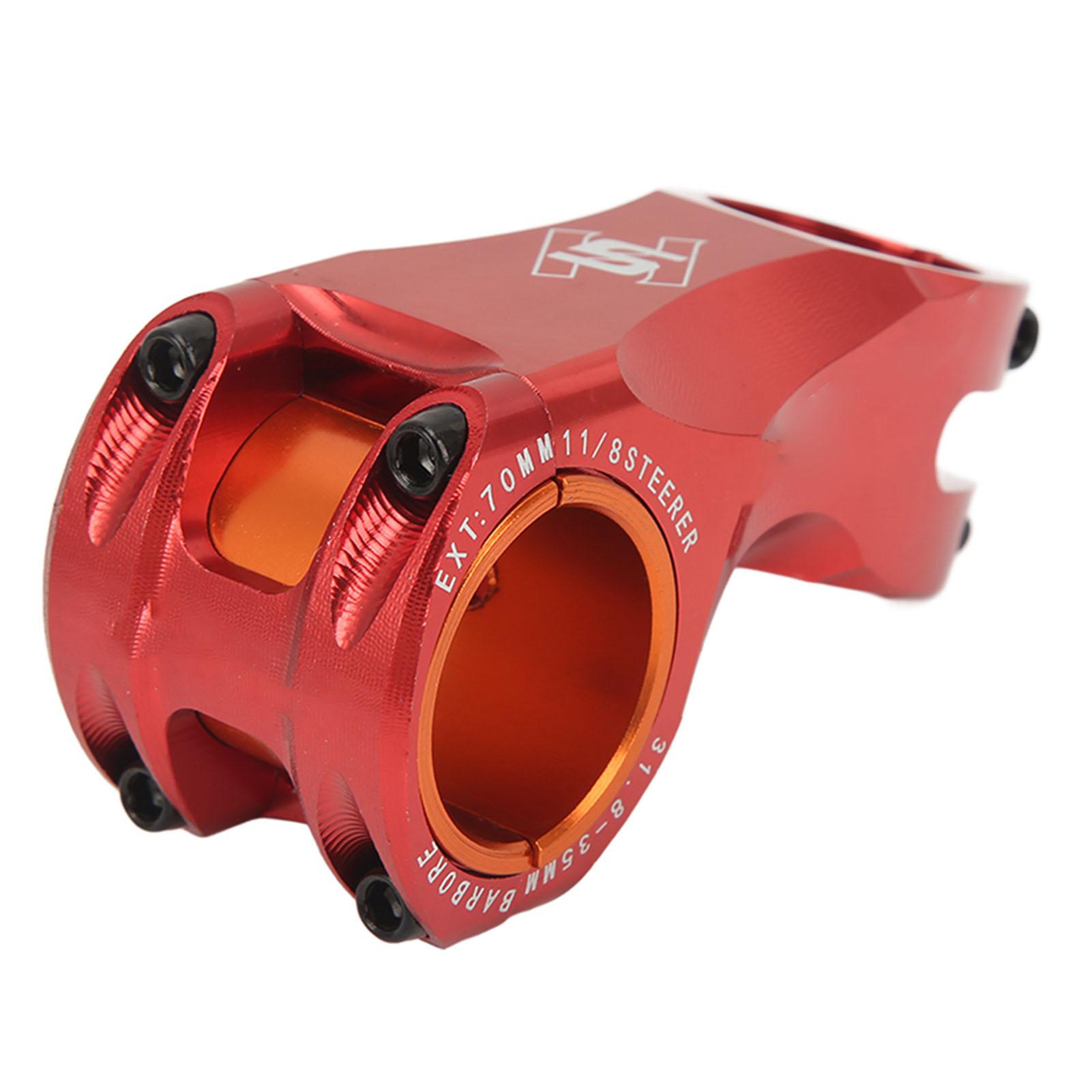 

Bicycle Stem Bike Riser 70MM Ultra Light 17 Degree for 35MM 31.8MM Handlebar for Road Bike червоний