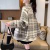 Women's Plus Size Retro Baseball Jacket with Velvet, Loose Fit, Trendy and Versatile.