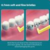YS00259-10pcs L-shaped Interdental Brushes, Disposable/General-Purpose Packaging for Export