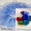 Metallisch Plissiertes Rüschenkantenband Mesh-Stoff Laser-Organza Transparenter Stoff für DIY Nähen Bühnenkleidbesatz Handwerk