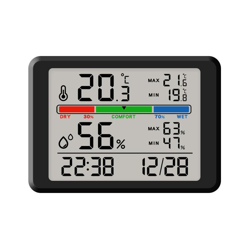 New Ultra-thin Magnetic Electronic Clock Multi Function Electronic Digital Temperature and Humidity Alarm Clock Lighting Bedside Clock