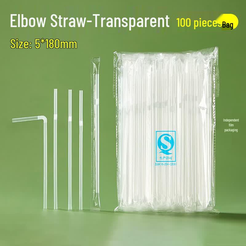 Mixed Color Disposable Thin Straws