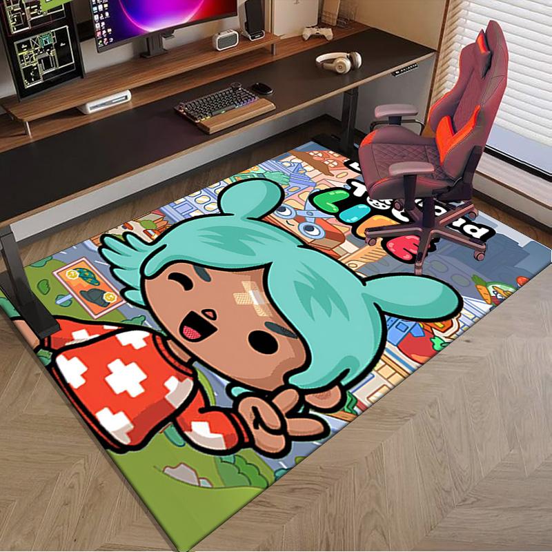 Vibrant World Of Toca Life Area Rug Office rug, Chair Rug, Decor Carpet Livingroom bedroom Mat, Large Size Fan gifts Christmas gifts