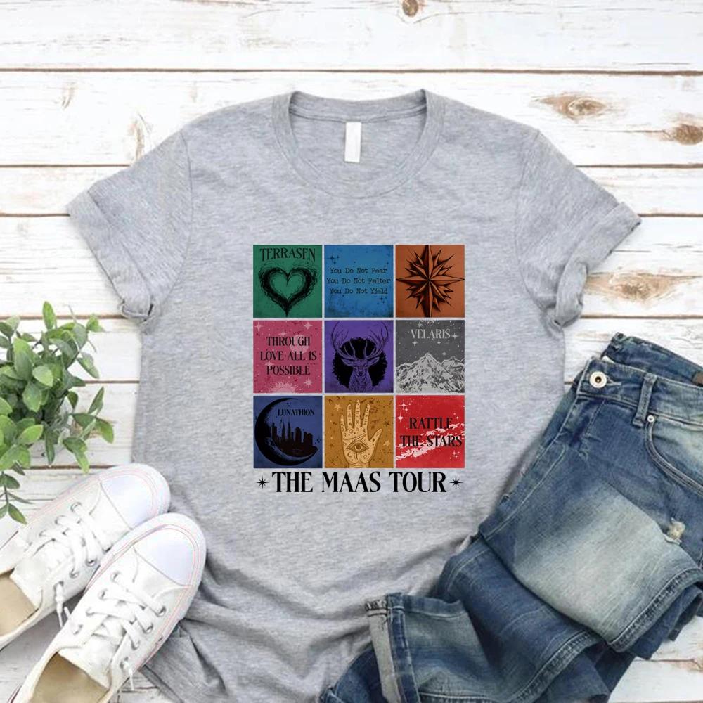 Sarah J Maas Eras Tour Shirt The Maas Tour Tee Crescent City Tshirt Womens Graphic T Shirts Throne of Glass Merch SJM Fans Gift