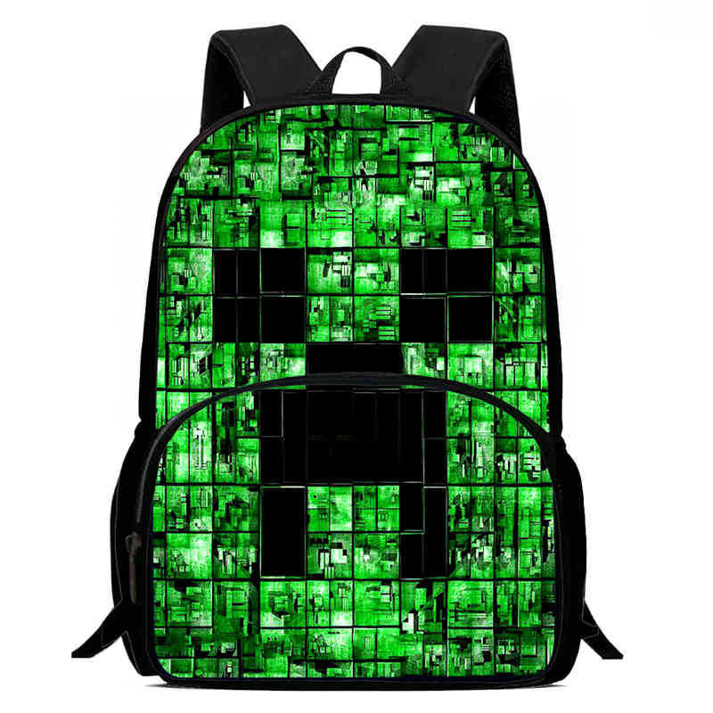 Minecraft Printed Backpack Children'S Elementary School Bag