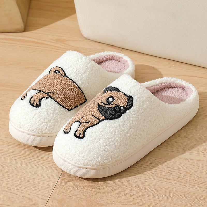 Cute cartoon animals cotton slippers home non-slip cotton slippers