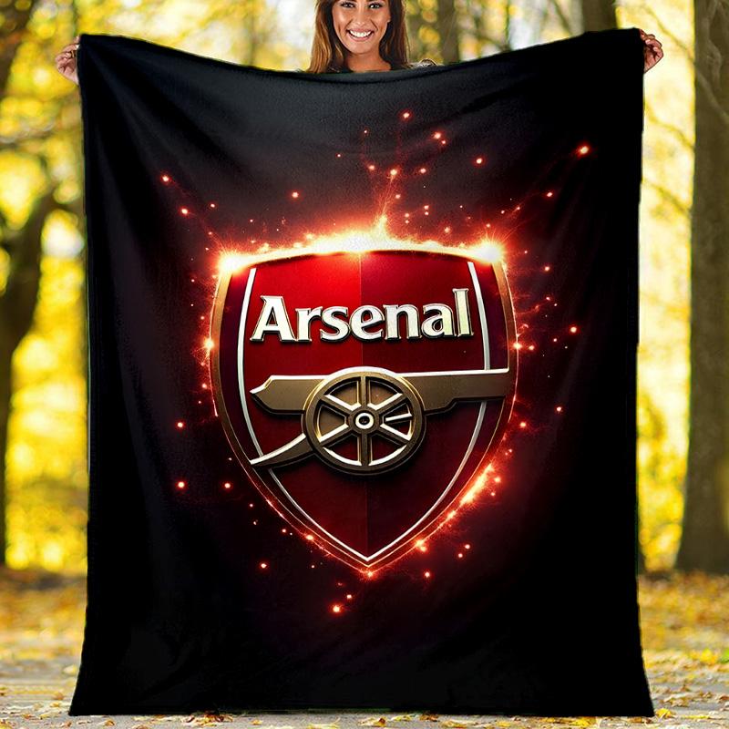 1pc A-Arsenal2 Theme Blanket - Digital Print, Polyester, Cozy for All Seasons, Perfect for Outdoor, and Travel